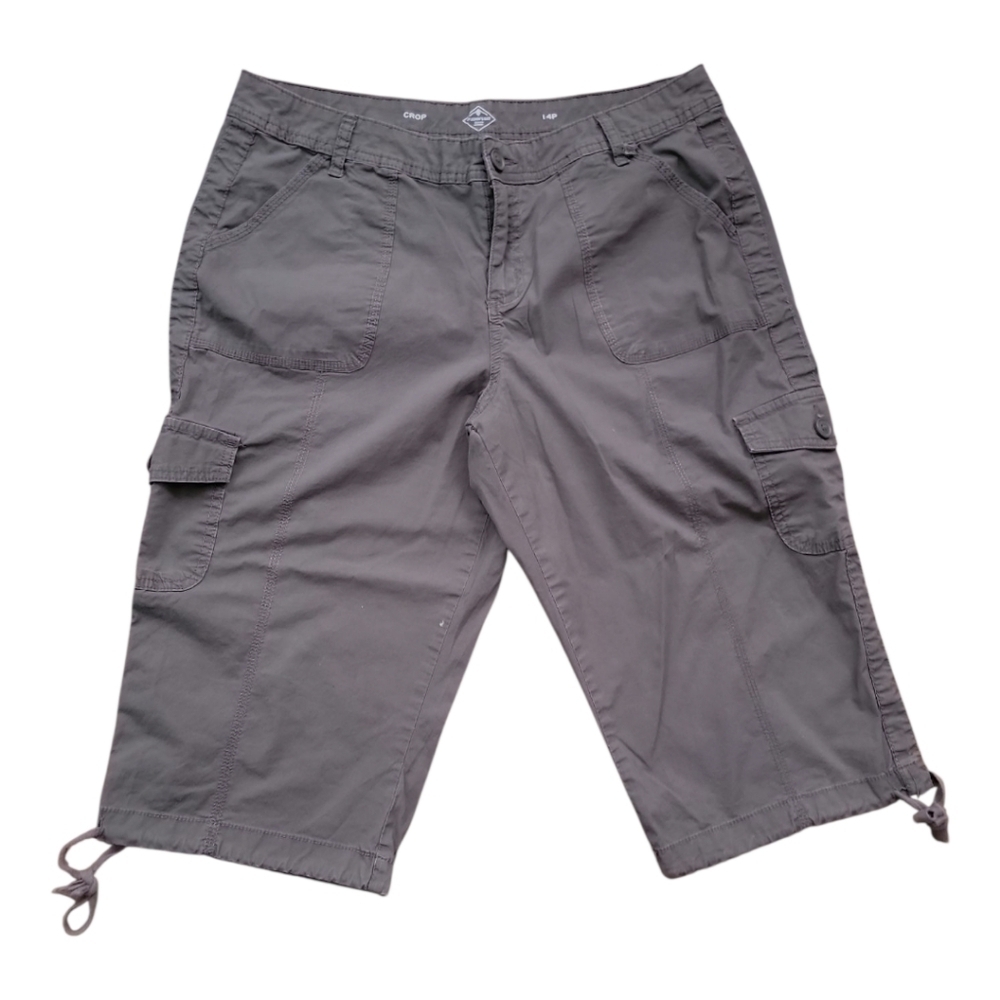 St. John's Bay Gray Cargo Shorts with Adjustable Cords